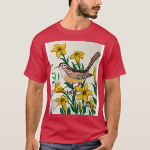Camiseta Pássaro e flor do estado da olina do sul