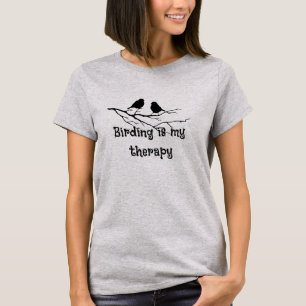 Camiseta Pássaro é Minha Terapia Diversão Observador de Pás