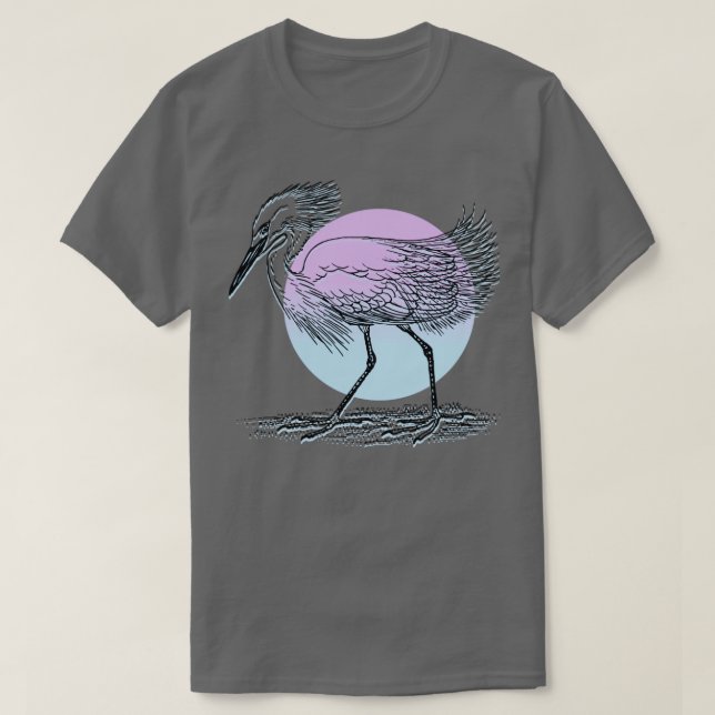 Camiseta Pássaro Egret (Frente do Design)