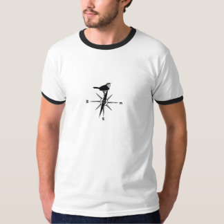 Camiseta Pássaro em um t-shirt do compasso