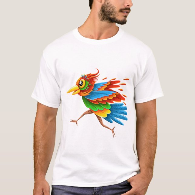 Camiseta Pássaro engraçado (Frente)