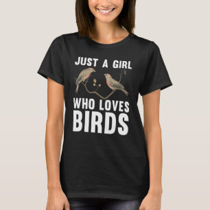 Camiseta Pássaro Engraçado Assistindo Mulheres Meninas Vigi