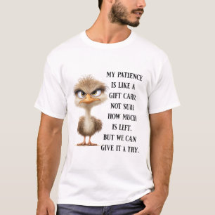 Camiseta Pássaro Engraçado Humor Sarcástico Presente Grumpy
