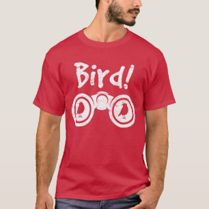 Camiseta Pássaro Engraçado Observando Pássaro Legal Observa