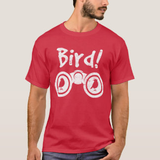 Camiseta Pássaro Engraçado Observando Pássaro Legal Observa