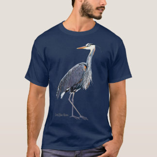 Camiseta Pássaro excelente Azul-Herão