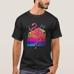 Camiseta Pássaro Exótico Legal de Festa Tropical Rosa
