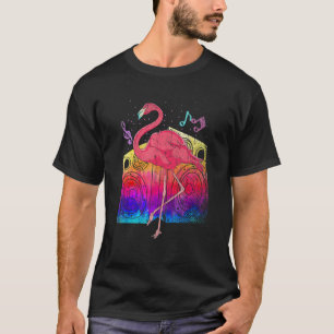Camiseta Pássaro Exótico Legal de Festa Tropical Rosa