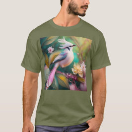 Camiseta Pássaro Fantasia Branca - Blush Tail Jay