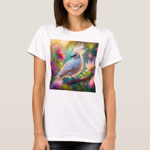 Camiseta Pássaro Fantasia Juvenil Crested Blush Feather Dov