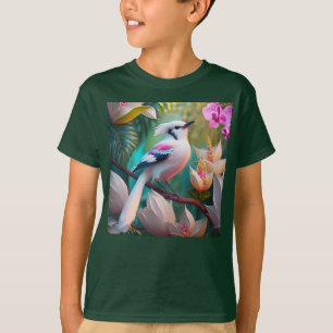 Camiseta Pássaro Fantástico Branca Pincado