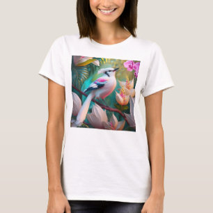Camiseta Pássaro Fantástico Branca Pincado