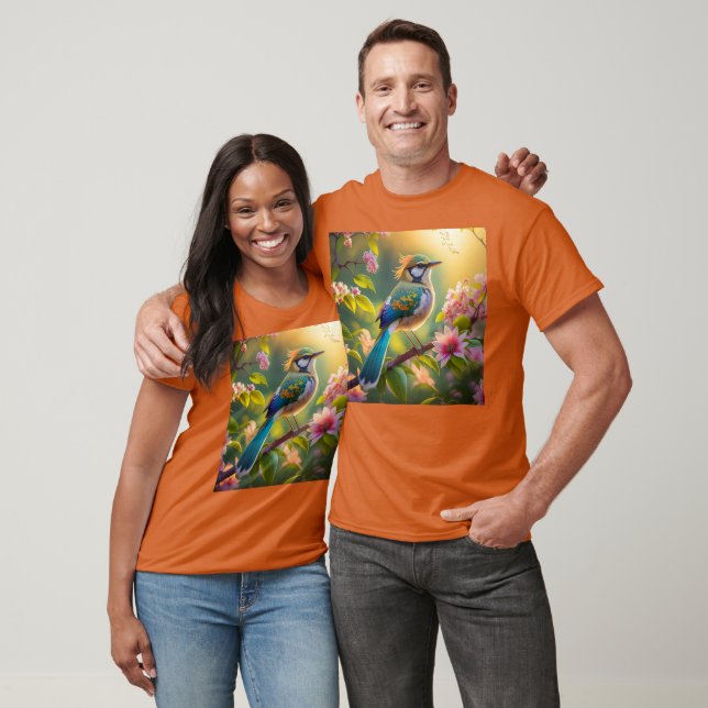 Camiseta Pássaro Fantástico de Ala Verde (Unissex)