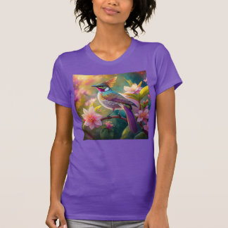 Camiseta Pássaro Fantástico Laranja Cotoso Arco-Íris