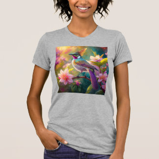 Camiseta Pássaro Fantástico Laranja Cotoso Arco-Íris
