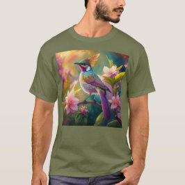 Camiseta Pássaro Fantástico Laranja Cotoso Arco-Íris