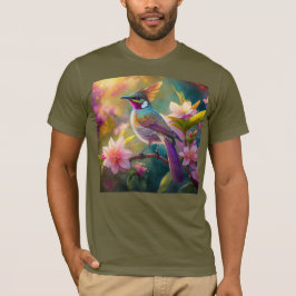 Camiseta Pássaro Fantástico Laranja Cotoso Arco-Íris
