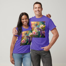 Camiseta Pássaro Fantástico Laranja Cotoso Arco-Íris