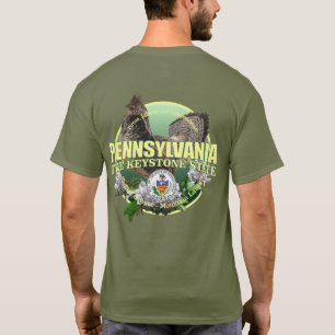 Camiseta Pássaro & flor de estado de Pensilvânia