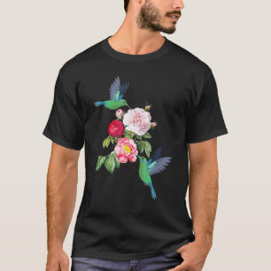 Camiseta Pássaro-flor-do-campo Gráfico Pássaro Engraçado