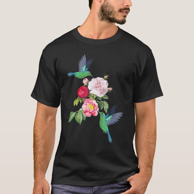 Camiseta Pássaro-flor-do-campo Gráfico Pássaro Engraçado (Frente)