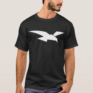Camiseta Pássaro geométrico abstrato do branco que sobe