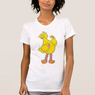 Camiseta Pássaro Grande Segurando Enfeites de Natal