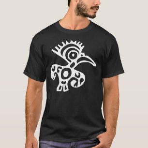 Camiseta Pássaro, hieróglifo mexicano (Maya)