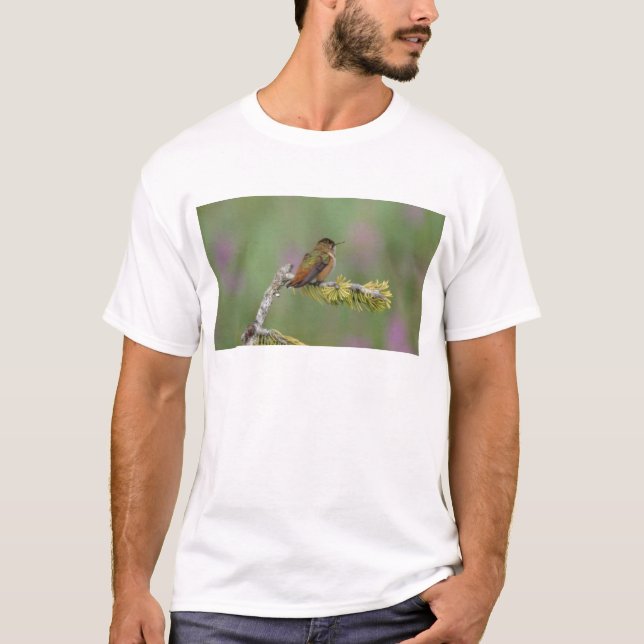 Camiseta Pássaro humano no pinheiro (Frente)