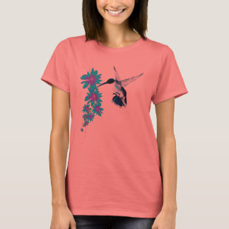 Camiseta Pássaro Humming em AzulTrans