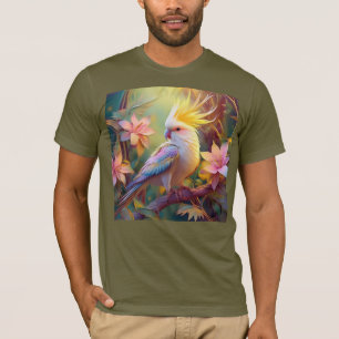 Camiseta Pássaro Iridescente Wing Cockatiel Fantasy