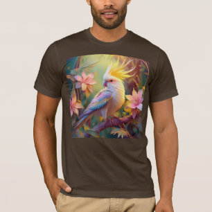 Camiseta Pássaro Iridescente Wing Cockatiel Fantasy