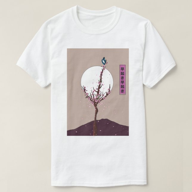 Camiseta Pássaro Matutino que Acorda Cedo (Frente do Design)