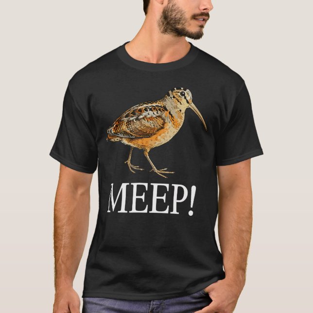 Camiseta Pássaro Meep Meme Pássaros Observando Narceja-amer (Frente)