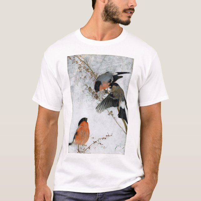 Camiseta Pássaro na neve, Bruno Liljefors (Frente)