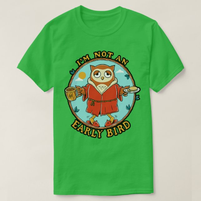 Camiseta Pássaro não mais cedo (Frente do Design)