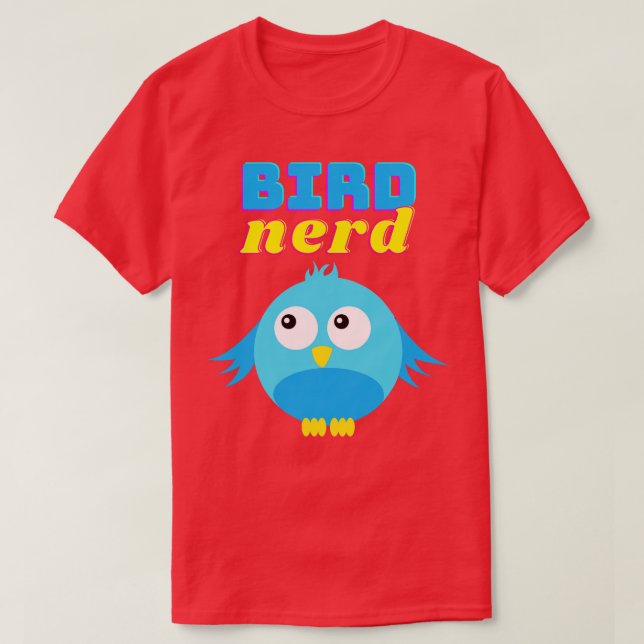 Camiseta Pássaro-Nerd-de-pássaro-doce (Frente do Design)