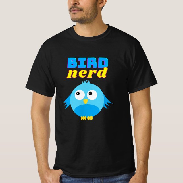 Camiseta Pássaro-Nerd-de-pássaro-doce (Frente)