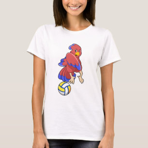 Camiseta Pássaro nos Esportes de Voleibol
