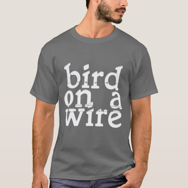 Camiseta pássaro num arame (Frente)