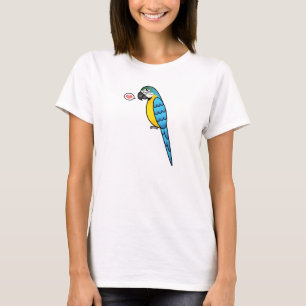 Camiseta Pássaro-Pássaro-Pássaro Azul-Cartoon Amarelo