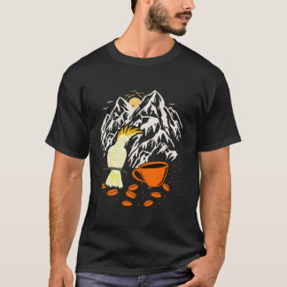 Camiseta Pássaro Pássaro Pássaro Pé do Bugerigar do Café Mo