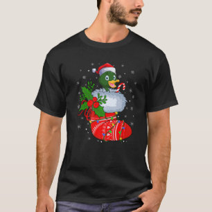 Camiseta Pássaro Pato Engraçado Nas Meias De Natal Papais n