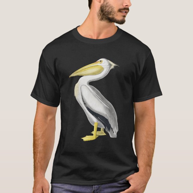 Camiseta Pássaro Pelicano Branco Pelicano (Frente)
