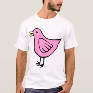 Camiseta Pássaro Pequeno - Rosa