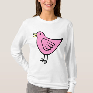 Camiseta Pássaro pequeno - rosa