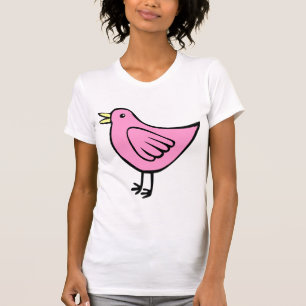Camiseta Pássaro Pequeno - Rosa