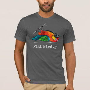 Camiseta Pássaro Plano a 40 graus, divertido, colorido