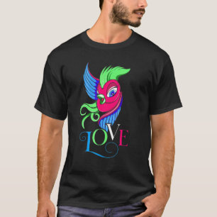 Camiseta Pássaro Polisexual Orgulho LGBTQ Amor
