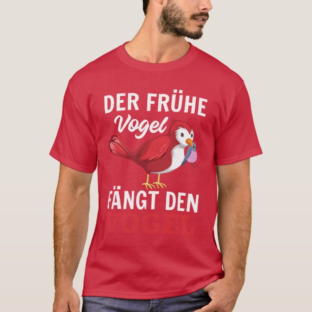 Camiseta Pássaro Povoado Pega Pássaro Engraçado Pássaro Pás (Frente)